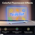 LED Note Board with 7 Colors, Includes Adapter, 13"x10" Led Drawing Board for Kids, Light Up Dry Erase Boards with 7 Markers, Soft Cloth, Hanging Chain, Holiday Trend Gift