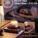 Mug Warmer - 36W Coffee Mug Warmer for Desk with Temperature Display, 2-12Hrs Auto Shut Off, Smart Candle Warmer - Ideal Coffee Gifts Accessories Keep Beverages Coffee Warmer (Wood) (Wood)