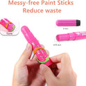 TBC The Best Crafts Paint Sticks,12 Classic Colors, Washable, Non-toxic, Tempera Paint Sticks for Kids and Students