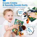 hahaland Baby Books 0-6 Months,Infant Tummy Time Toy Sensory Toys 6 to 12 Months Touch Feel Book Travel Toy Gifts for Boy Girl 0-3 Month Baby Shower Birthday Gifts Stocking Stuffers (Single)
