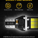 AUXITO 912 921 LED Bulb for Backup Light Reverse Lights High Power 2835 15-SMD Chipsets Error Free T15 906 922 W16W Bulbs, 6000K White, Exterior Light Bulbs (Upgraded, Pack of 2)