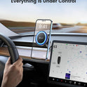 VICSEED Tesla Phone Mount【Strongest Magnet Power】Foldable Hidden Tesla Phone Holder Fit for All Phone, Tesla Model 3 Model Y for MagSafe Car Mount, Tesla Model 3 Accessories, Tesla Model Y Accessories