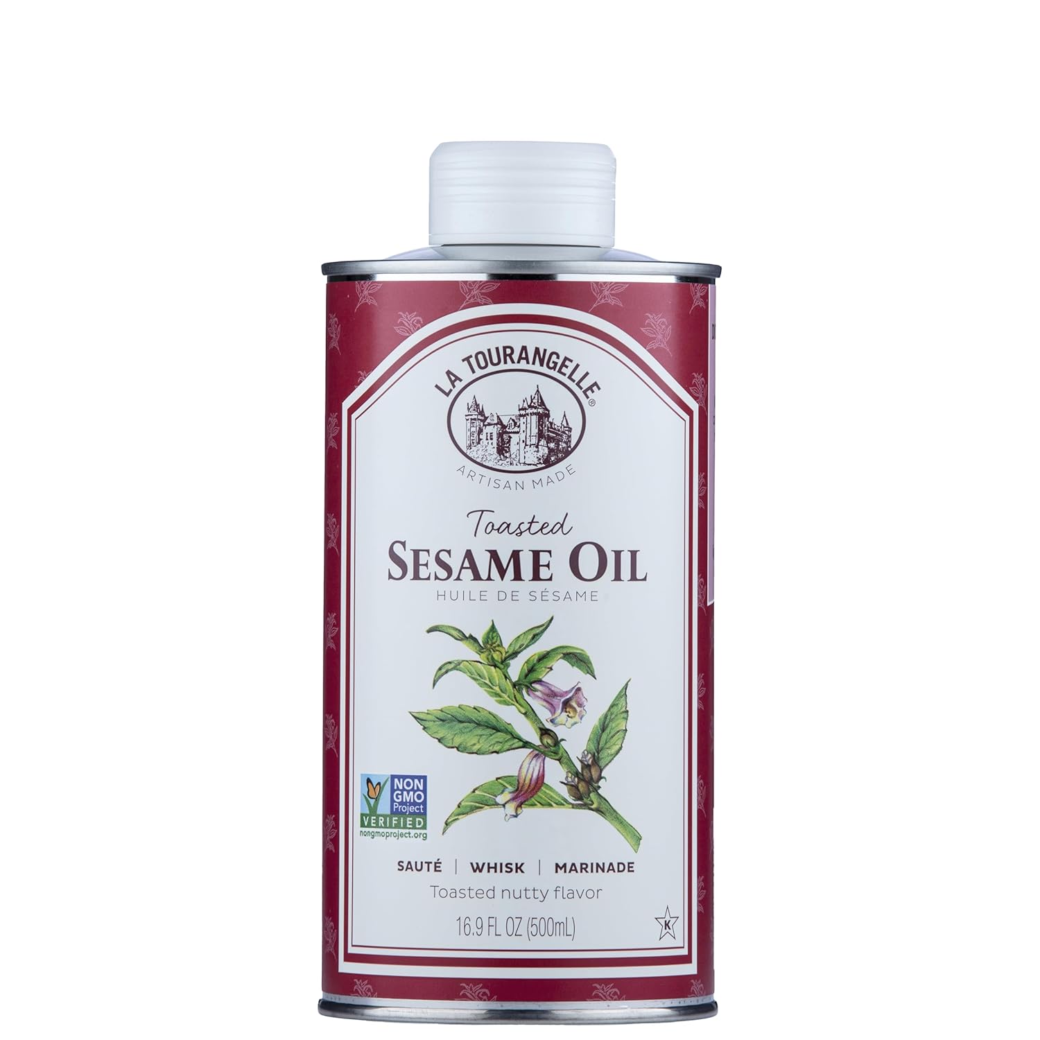 La Tourangelle, Toasted Sesame Oil, Great for Cooking, Add to Noodles, Stir-Fry, Vegetables, Vinaigrettes, and Marinades, 16.9 Fl Oz