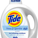 Tide Free & Gentle Liquid Laundry Detergent, 105 fl oz, 80 Loads, HE Compatible