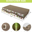 Cat Scratching Board, Corrugate Cat Scratcher for Indoor Cats with Catnip, Cat Scratch Pad with Premium Scratch Textures Design, Cardboard Cat Scratcher with Double-Sided Usability (Pack of 2)