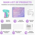 Stitch Gun for Clothes - Handheld Quick Clothing Fixer - Tagging Gun for Clothing, Sewing Kit - Includes 6 Fine Needles, 1000 Black & 1000 White Fasteners (Purple Green)