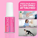 Super Strong Nail Glue for Press On Nails, Nail Tips & Acrylic Nails (8ml) NYK1 NailBond Brush On Glue for Press Ons, Tips & Acrylics - Long Lasting, Maximum Strength, Mess-Free Application