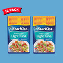 StarKist Chunk Light Tuna in Water, 2.6 oz Pouch (12 Pack) Ready to Eat Wild Caught Tuna, 17g Protein, 70 Calories Per Serving, Gluten Free, Soy Free, Kosher, Perfect for Salads, Keto Meals and Snacks