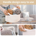 Cute Woven Storage Basket with Handle, Baskets for Gifts Empty, Gift Baskets for Birthday Baby Shower Burr, Decorative Organizer Box for Baby Toy Pet, 13" D x 8" W x 6" H