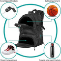 WOLT Basketball Backpack Large Sports Bag with Separate Ball Holder & Shoes Compartment, Best for Basketball, Soccer,Gym