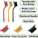 Crevice Cleaning Brush Set, Multi-Purpose Hard Bristle Brushes for Deep Cleaning Kitchen, Bathroom, Grout, Sink, Cup, Teapot, Bottle, Blender, Corners, Tight Spaces & More