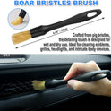 7PCS Car Detailing Brush Set, Ultra Soft Boars Hair Car Interior Detailing Brushes, Car Interior Detailing Kit, Car Cleaning Gel Supplies Kit, Car Dust Brush, Car Accessories for Truck, SUV, Interior