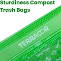 3 Gallon Compostable Trash Bags, 100 Bags Compost Bags for Countertop Bin, BPI Certified and Meet The ASTM D6400 Standard