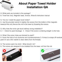 Paper Towel Holder, Magnetic Paper Towel Holder for Fridge, Toilet Paper Roll Holder Magnet Towel Rack Wall Mount Fridge Organizer for Paper Towels Rolls Bathroom Pantry RV Kitchen Storage