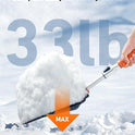 AstroAI Lightweight Snow Shovel for Driveway, Extendable Snow Shovel for car with Thickened Aluminum Handle and Blade, Portable and Multifunctional for Cars, Snowmobiles, Camping and Emergency