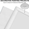 Artkey Canvases for Painting 8x10 Inch 12-Pack, 10 oz Primed 100% Cotton White Blank Canvas Boards for Painting, Art Supplies Paint Canvas Panels for Acrylic Oil Watercolor Tempera Paints
