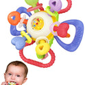 Baby Montessori Sensory Teething Toy – Safe, Multi-Functional BPA-Free Silicone Teether Toy for Babies 0-12 Months – Vibrant Rattle for Teething Relief & Fun Play – Perfect Baby Toys for Boys & Girls