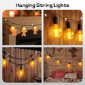 60Pcs Christmas Light Clips, Hooks for Outdoor String Lights Clips, Adhesive Cord Organizer Hooks, Sticky Wire Holder for Hanging Christmas Lights, Wall Cable, Fairy Lights (Clear, Small)