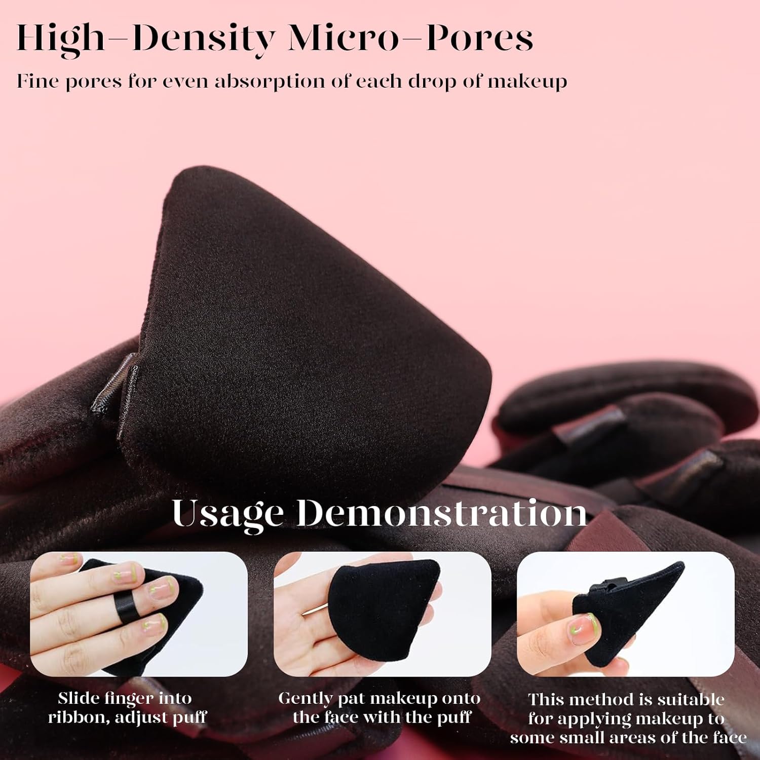 BEAKEY 12pcs Triangle Powder Puffs for Loose Powder & Foundation Makeup