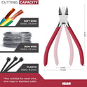 IGAN-P6 6-inch Ultra Sharp & Powerful Side Cutter Clippers with Longer Flush Cutting Edge, Ideal Wire Snips for Crafting, Floral, Electrical & Any Clean Cut Needs