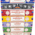 Satya Incense Gift Set Nag Champa, Super hit, Dragon's Blood, Sandalwood, Patchouli, Lavender, Positive Vibes, 15 g