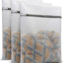 Muchfun 3Pcs Durable Honeycomb Mesh Laundry Bags for Delicates 12 x 16 Inches (3 Medium)