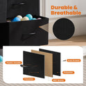 Sweetcrispy Dresser, Dresser for Bedroom Drawer Organizer Storage Drawers, Fabric Storage Tower with 8 Drawers, Chest of Drawers with Steel Frame, Wood Top for Nursery, Living Room, Closet