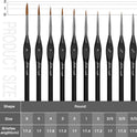 Golden Maple Detail Paint Brushes Set 10pcs Miniature Brushes for Fine Detailing & Art Painting - Acrylic, Watercolor, Oil, Models