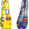 2 Pack Inflatable Bopper, 47 Inches Kids Punching Bag with Bounce-Back Action, Inflatable Punching Bag for Kids Presents