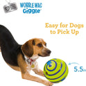 Wobble Wag Giggle Ball | Rolling Enrichment Toy for Fun Playtime, Interactive Play for Indoor or Outdoor, Keeps Dogs & Puppies Large, Medium or Small Busy & Moving, As Seen on TV | Pack of 1
