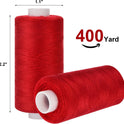 Eoehro 72pcs Sewing Thread Kit, 36 Colors, 400 Yards per Spool Polyester Thread, Prewound Bobbins, Sewing Machine Threads