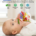 Baby Montessori Sensory Teething Toy – Safe, Multi-Functional BPA-Free Silicone Teether Toy for Babies 0-12 Months – Vibrant Rattle for Teething Relief & Fun Play – Perfect Baby Toys for Boys & Girls