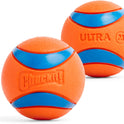 Chuckit! Ultra Ball Dog Toy - Medium Bouncy Fetch Balls For Dogs 20-60 lbs - Made from Durable Rubber - Floating Water Pet Toys - Size Medium - 2.5-inch Diameter - Pack of 2