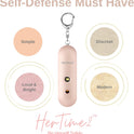 Personal Safety Alarm – Travel Safe Waterproof – Gift for Women College Girls – Self Defense Keychain – Extra Loud Siren – Strobe Light – Cute Key Chains Protection (Rose Gold)