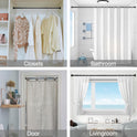 Shower Curtain Rod Adjustable 43-78 inch, 1"Diameter Spring Tension Curtain Rod No Drill, Anti-Rust Non-Slip Shower Rod, Black Shower Curtain Rod for Bathroom Tension