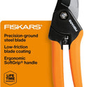 Fiskars Bypass Pruning Shears, 5/8-Inch Cut Capacity SoftGrip Hand Pruner for Small Hands, Blade Stays Sharp Through Heavy Use with Rust Resistant, Low-Friction Coating