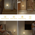 L LOHAS LED Motion Sensor Night Light, 2Pack, Motion Activated Night Light, Night Lights Plug into Wall Motion Sensor, 3000K Warm White, Adjustable Brightness 30/60LM, for Kids Adults Bathroom Bedroom