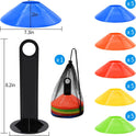 25/50/100pcs Disc Cones, Agility Soccer Cones with Carry Bag and Holder, Soccer Cones for Sports Training, Football, Soccer, Basketball, Coaching, Practice Equipment, 5 Color