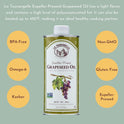 La Tourangelle, Expeller-Pressed Grapeseed Oil, High Heat Neutral Cooking Oil, Cast Iron Seasoning, Also Great for Skin, Hair, and DIY Beauty Recipes, 16.9 fl oz