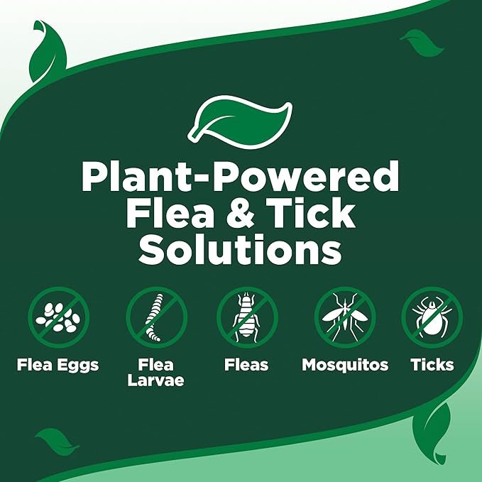 Vet's Best Natural Flea and Tick Yard and Dog Kennel Spray, Plant Safe Tick Spray for Yard with Ready-to-Use Hose Attachment, Mosquito Repellent with Natural Oils, Flea Prevention for Dogs, 32 oz
