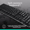 Logitech MK270 Wireless Keyboard and Mouse Combo for Windows, 2.4 GHz, 8 Multimedia Keys, PC, Laptop, Wireless Keyboard Compact Mouse Combo - Black