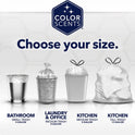 Color Scents Small Trash Bags - 4 Gallon, 80 Bags (1 Pack of 80 Count), Twist Tie - Lavender Bag with Lavender Scent with Microban
