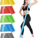 Resistance Bands for Working Out, Physical Therapy Bands, Latex Free Elastic and Exercise Bands Set for Stretching, Suitable for Rehab, Yoga, Pilates, Gym, Home Exercise