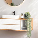 Der Rose 1Pcs Fake Plants Hanging Artificial Potted Faux Eucalyptus Plants for Modern Boho Farmhouse Bathroom Office Desk Wall Book Shelf Living Room Aesthetic Decor Indoor