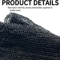 African Net Sponge Authentic, African Exfoliating Sponge Real African Net Black Owned, African Bath Sponge Back Scrubber, Body Exfoliator Shower Bath Accessories (Black)