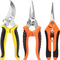 3 Pack Garden Pruning Shears, Stainless Steel Shears, Gardening Shears, Scissors, Garden Clippers, Pruning Snips, Pruning Shears for Gardening Tools