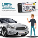 Aujen Silicone License Plate Frames Black, 2 Pack Car License Plate Frame, Universal US Black License Plate Holders Brackets Rust-Proof, Weather & Rattle-Proof, Car Accessories