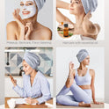 Hicober Microfiber Hair Towels, 3-Pack Drying Wraps for Curly Hair