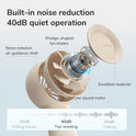JISULIFE Handheld Portable Turbo Fan [16H Max Cooling Time], 4000mAh USB Rechargeable Personal Battery Operated Mini Small Pocket Fan with 5 Speeds for Travel/Outdoor/Vacation/Concerts - Brown