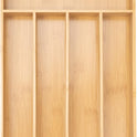 Silverware Organizer Kitchen Drawer Organizer Utensil Organizer Bamboo Silverware Holder Cutlery Organizer in Drawer Flatware Organizer Tray(5 slots, Natural